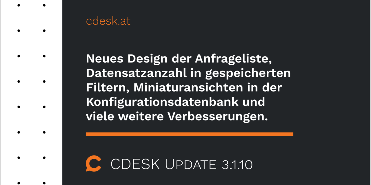 Neues Design der Anfrageliste, Datensatzanzahl in gespeicherten Filtern, Miniaturansichten in der Konfigurationsdatenbank und viele weitere Verbesserungen.