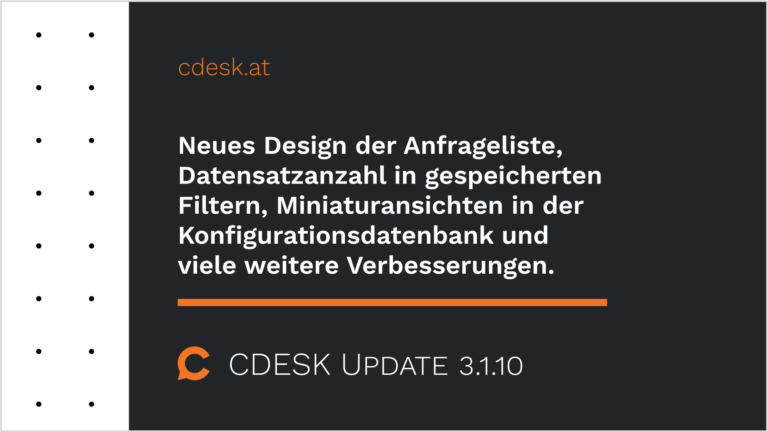 Neues Design der Anfrageliste, Datensatzanzahl in gespeicherten Filtern, Miniaturansichten in der Konfigurationsdatenbank und viele weitere Verbesserungen.